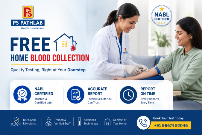 Free Home Blood Collection: Why PS PathLab Is the Best Choice for Convenient & Accurate Blood Testing