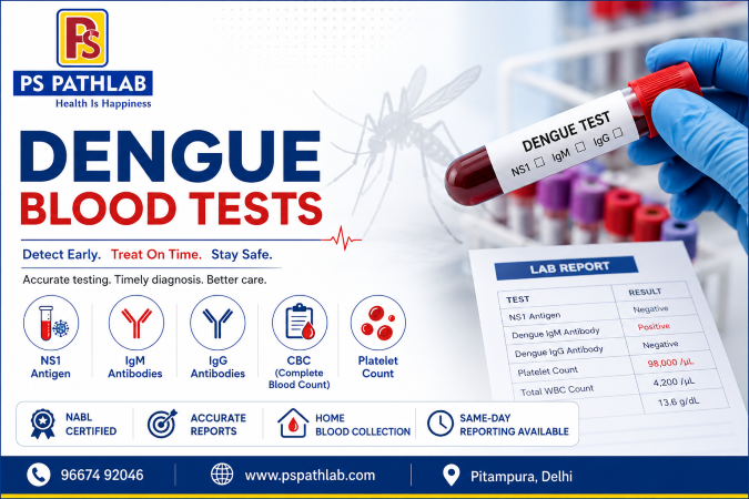 Dengue Blood Test Guide 2026 | NS1, IgM, IgG & CBC Test | PS Pathlab